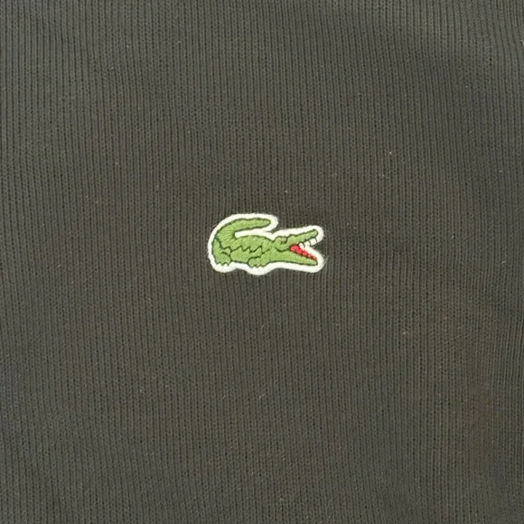 Lacoste Men's Black Zip-Up Sweater High Neck Cotton Sweater Men’s Extra Large - Picture 3 of 7